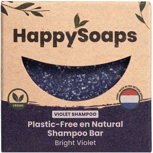 HappySoaps - Shampoo Bar - Bright Violet Silver - Natuurlijke Ingrediënten - Plasticvrij