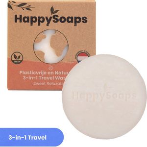 HappySoaps 3In1 Travel Wash Bar Sweet Relaxation 40 gr
