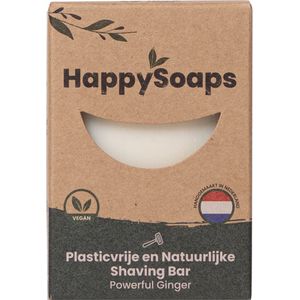 HappySoaps Shaving bar powerful ginger  80 Gram