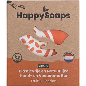HappySoaps - Hand- En Voetcréme Bar Fruitful Passion - 40g