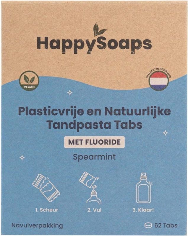 HappySoaps - Tandpasta Navulling - Pepermunt - 130 Gram