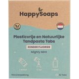HappySoaps Tandpasta tabs zonder fluoride navulverpakking 62 tabletten