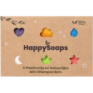 Happysoaps - Mini's Shampoobars - 6ST - Plasticvrij - Handgemaakt in Nederland