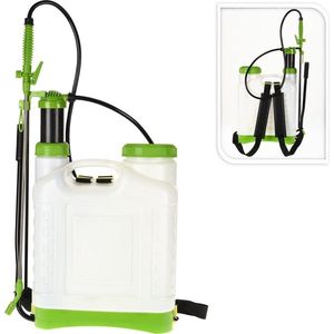 <p>De ProGarden plantenspuit is een handige sproeier met een inhoud van 16 liter. Hiermee kun je je planten gemakkelijk besproeien met water, pesticiden en meststoffen. De sproeier is gebruiksvriendelijk en eenvoudig te bedienen. Vul de tank met water en je kunt direct aan de slag met het bewateren of bemesten van je planten.</p>
<p>De ProGarden plantenspuit is voorzien van schouderbanden, waardoor je hem comfortabel kunt dragen tijdens het sproeien. De sproeier heeft voldoende capaciteit voor kleine tot middelgrote oppervlakken. Het mondstuk is volledig verstelbaar en de lans is gemaakt van roestvrij staal. De tank is gemaakt van kunststof.</p>
<p>Naast het besproeien van planten, kun je de ProGarden plantenspuit ook gebruiken voor andere werkzaamheden, zoals het verdelgen van onkruid met een bestrijdingsmiddel. De sproeier is veelzijdig en handig in gebruik.</p>
<ul>
  <li>Kleur: wit, zwart en groen</li>
  <li>Materiaal: polypropeen</li>
  <li>Afmetingen: 20 x 35 x 45 cm (B x D x H)</li>
  <li>Tuinsproeier met schouderbanden</li>
  <li>Witte PE tank</li>
  <li>Groene PP onderdelen</li>
  <li>Volledig verstelbaar mondstuk</li>
  <li>Roestvrijstalen lans</li>
  <li>Met trekkerslot</li>
  <li>Eenvoudig te monteren</li>
  <li>Inhoud: 16 liter</li>
</ul>