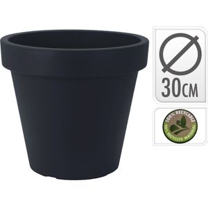 Ronde Bloempot - Antraciet - Diameter 30 cm - Hoogte 26 cm