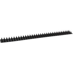Antiklimstrips tegen inbraak / katten / vogels 5 meter zwart (10x stuks van 50 cm) - Vogelpinnen / kattenpinnen - Hekpunten