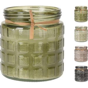 Pro Garden Citronella kaars in glazen pot Ø11x12cm (1 stuk) assorti