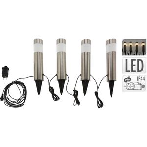 ProGarden Tuinlampen 4 st LED 6,3x37,5 cm - Verlicht je tuin met deze ProGarden LED tuinlampen