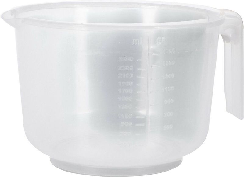 Keuken maatbeker/mengbeker - kunststof - transparant - 2500 ml