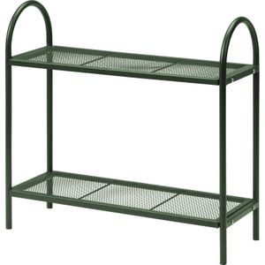 Pro Garden Plantenrek/plantentafel - groen - metaal - opvouwbaar - 60 x 22 x 58 cm