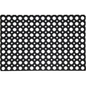 H&S Collection Deurmat - voor buiten - rubber - 60 x 40 cm - Droogloopmat - schoonloopmat