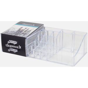 Eleganza - Make-up-organizer - Transparant - Met lades - 30 x 13 x 9 cm