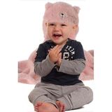 Wikkeldeken - Wit - Polyester - Konijnencapuchon