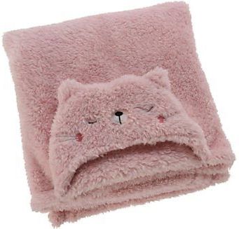 Wikkeldeken - Wit - Polyester - Konijnencapuchon