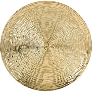 Excellent Houseware kaarsenbord/onderbord - goud - kunststof - D33 cm