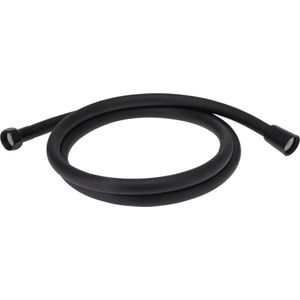 Doucheslang 150 cm - pvc - zwart -D14 mm -aansluiting 1/2 inch-Waterbesparende ring
