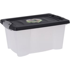 Storage Solutions Opslagbak/opbergdoos/organizer - met deksel - kunststof - 9 Liter