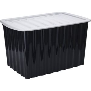 Storage Solutions Opslagbak/opbergdoos/organizer - met deksel - kunststof - 84 Liter