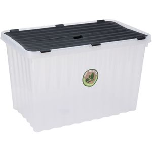 Storage Solutions Opslagbak/opbergdoos/organizer - met deksel - kunststof - 76 Liter