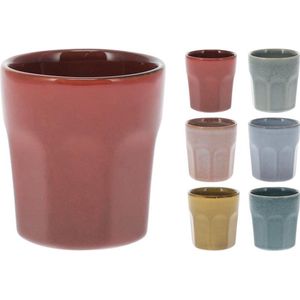 Beker aardewerk 200ml Ø7,4xh8,1cm verschillende Aardewerk Excellent Houseware Beker