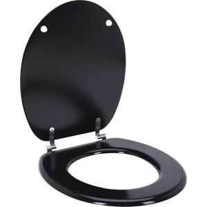 Wc-bril | Bathroom Solutions (18 inch, MDF, Zwart)