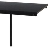 H&S Collection Bijzettafel/banktafel - 1x - zwart - metaal - 40 x 26 x 58 cm