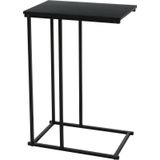 H&S Collection Bijzettafel/banktafel - 1x - zwart - metaal - 40 x 26 x 58 cm