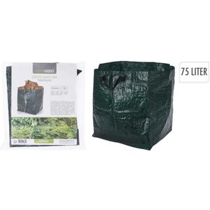 Progarden Tuinafvalzak - opvouwbaar - groen - 75 liter - bladeren opruimen