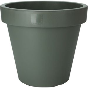 Pro Garden Plantenpot/bloempot Botanic - Tuin buiten - kunststof - donkergroen - Dia 35 cm - rond