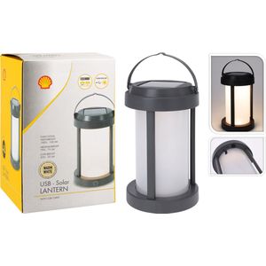 Shell Solar Campinglamp - Oplaadbaar LED - 100 Lumen - IP64 Waterdicht - Draagbare Kampeerlamp - Tentlamp - Acculamp - Traploos Dimbare Lamp