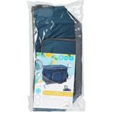 Strand/camping koeltas - schoudertas model - 2 vakken - blauw - L40 x B23 x H28 cm