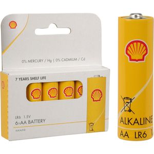 Shell Batterijen Penlite - AA type - 6x stuks - Alkaline - Long life