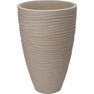 Pro Garden - Dunes - Plantenpot - Zand/Beige - Stevig Kunststof - D40 x H60 cm - Voor Buiten