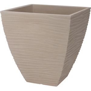 Plantenpot/bloempot Dunes - Tuin - stevig kunststof - beige/zand - D40 x H42 cm - Plantenpotten