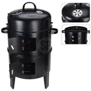 ProGarden Houtskoolbarbecue met Haard en 2 Grillroosters Zwart