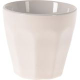 Excellent Houseware espresso/koffie kopjes - 4x - wit - porselein - 90 ml