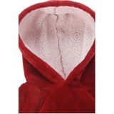Kerstmancape - Rood - Kinderen - Warme Poncho met Teddyvoering