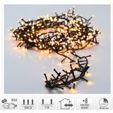 Microcluster Kerstverlichting- 1500 led - 30m - extra warm wit -Timer - Lichtfuncties-Geheugen -Buiten