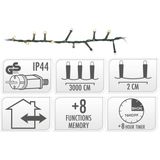 Microcluster Kerstverlichting- 1500 led - 30m - extra warm wit -Timer - Lichtfuncties-Geheugen -Buiten