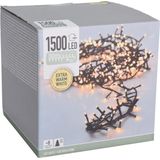 Microcluster Kerstverlichting- 1500 led - 30m - extra warm wit -Timer - Lichtfuncties-Geheugen -Buiten