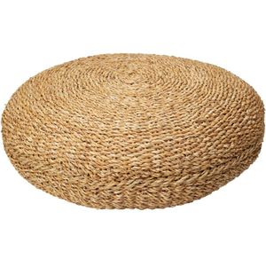 Home&Styling - Poef - rond - Ø58x20 - cm - zeegras - naturel