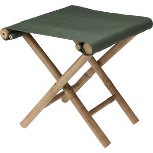 Redcliffs - Inklapbaar Bijzetkrukje - Army Groen - Bamboe/Polyester