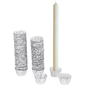Kaarspassingen 60stuks - Kaars cups aluminium voor Votief Kaarsen - Kaarsringen - Kaarsaanpassingen - Kaars houders -