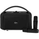 BRAINZ Karaoke Speaker XXL - Complete Karaoke Set - Inclusief Microfoons - 27 x 13,5 x 22 cm - Zwart