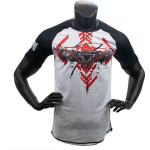 Super Pro Rashguard ShortSleeve RAVEN - Wit - L