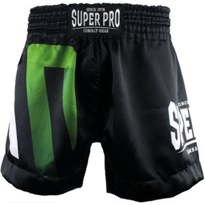 Super Pro Combat Gear - Thai Short No Mercy - Zwart - Sportbroek