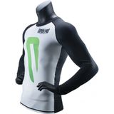 Super Pro Combat Gear - Rashguard LongSleeve No Mercy - Zwart/Groen/Zilver