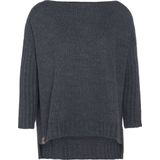Knit Factory - Kylie - Gebreide Trui - Antraciet - Dames