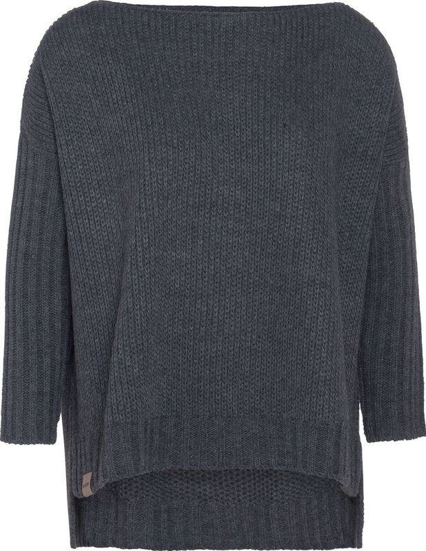 Knit Factory - Kylie - Gebreide Trui - Antraciet - Dames