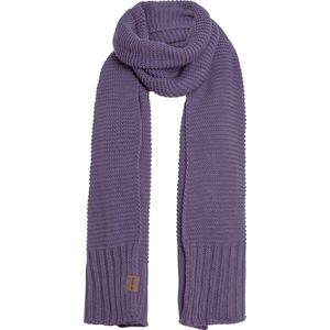 Knit Factory Jamie Gebreide Sjaal Dames - Herfst- & Wintersjaal - Langwerpige sjaal - Wollen sjaal - Dames sjaal - Violet - Paars - 200x45 cm